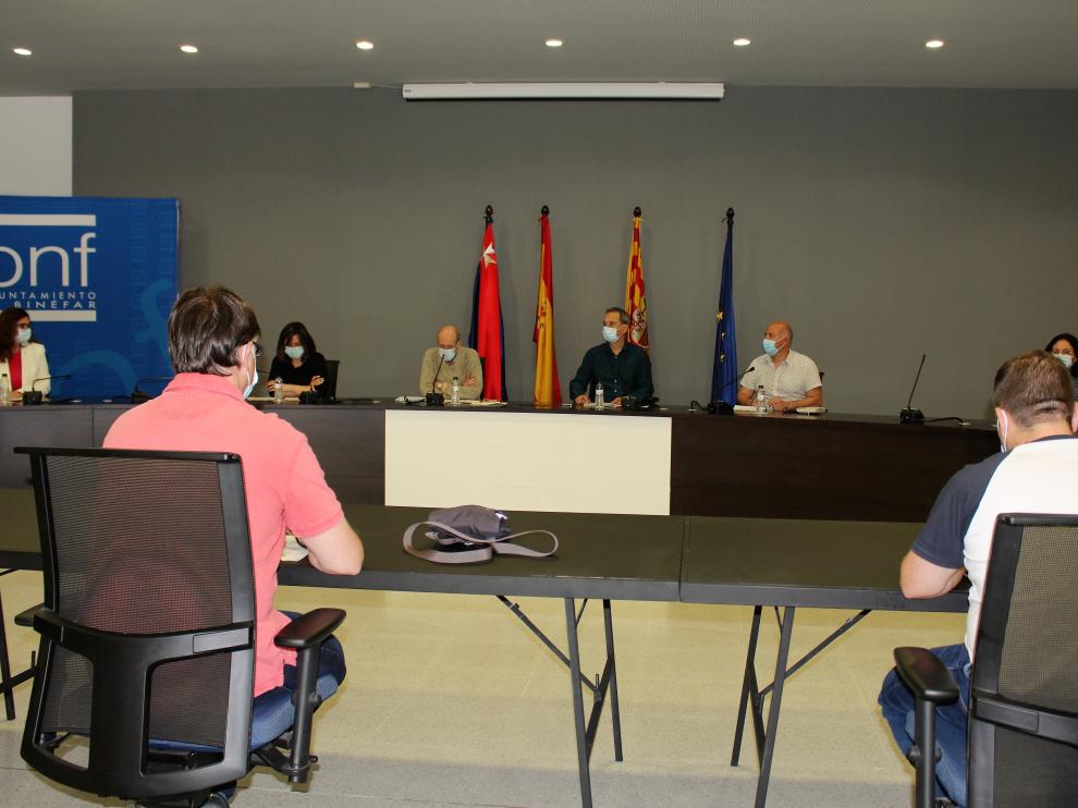 Imagen del pleno del miércoles, donde se aprobó e reglamento de los bonos Impulsa Binéfar.
