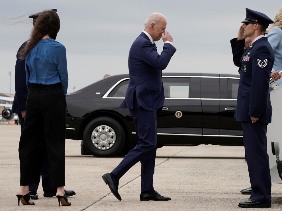 U.S. President Biden and first lady depart Joint Base Andrews