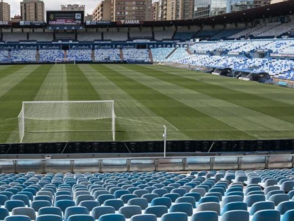 Estadio de La Romareda, donde este domingo se despide la liga 20-21.