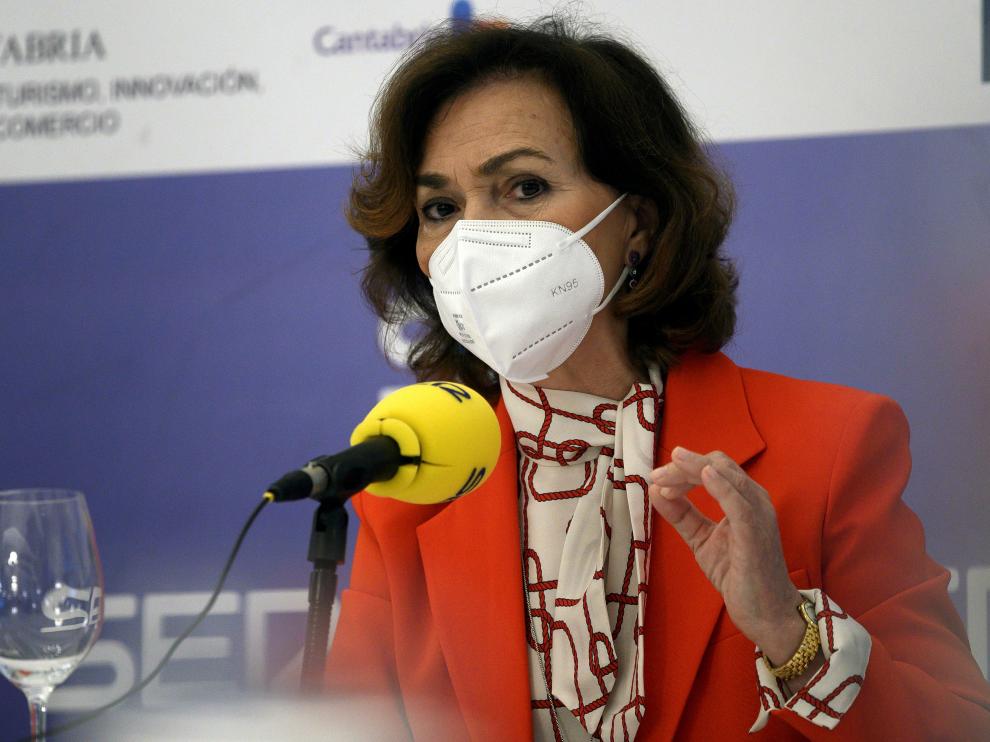La vicepresidenta primera del Gobierno, Carmen Calvo
