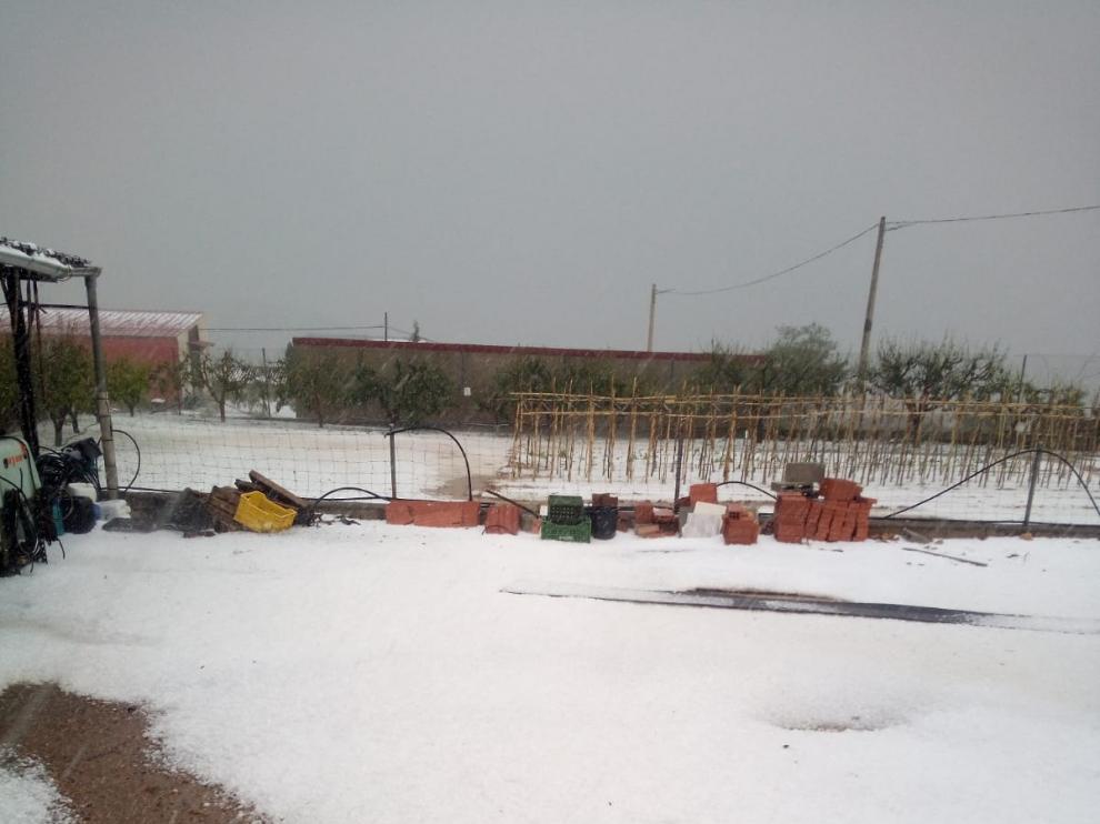 Granizada en Santa Cruz de Grío