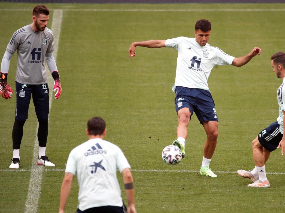 Entrenamiento de la selección española
