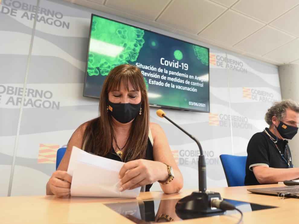 Rueda de prensa de Sira Repollés y Francisco Javier Falo.