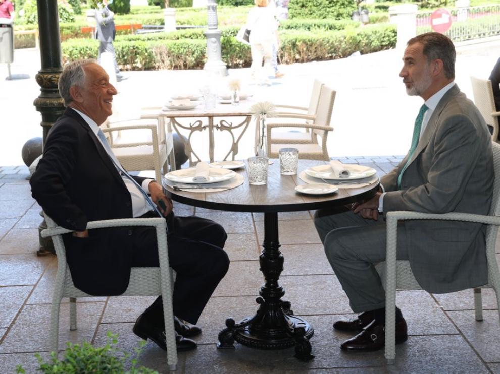 Felipe VI y el presidente de Portugal