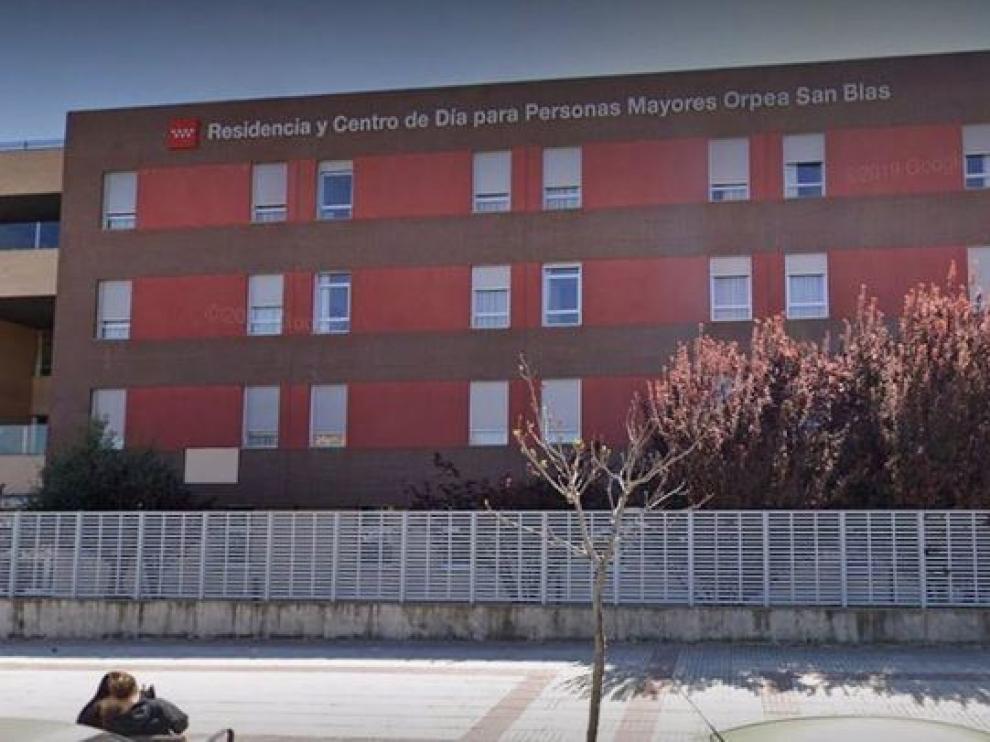 Residencia de mayores Orpea San Blas, en Madrid, donde se ha detectado un brote de coronavirus en mayores vacunados.