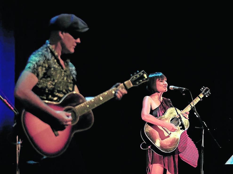 Amaral, en el concierto que dieron en Huesca en 2020