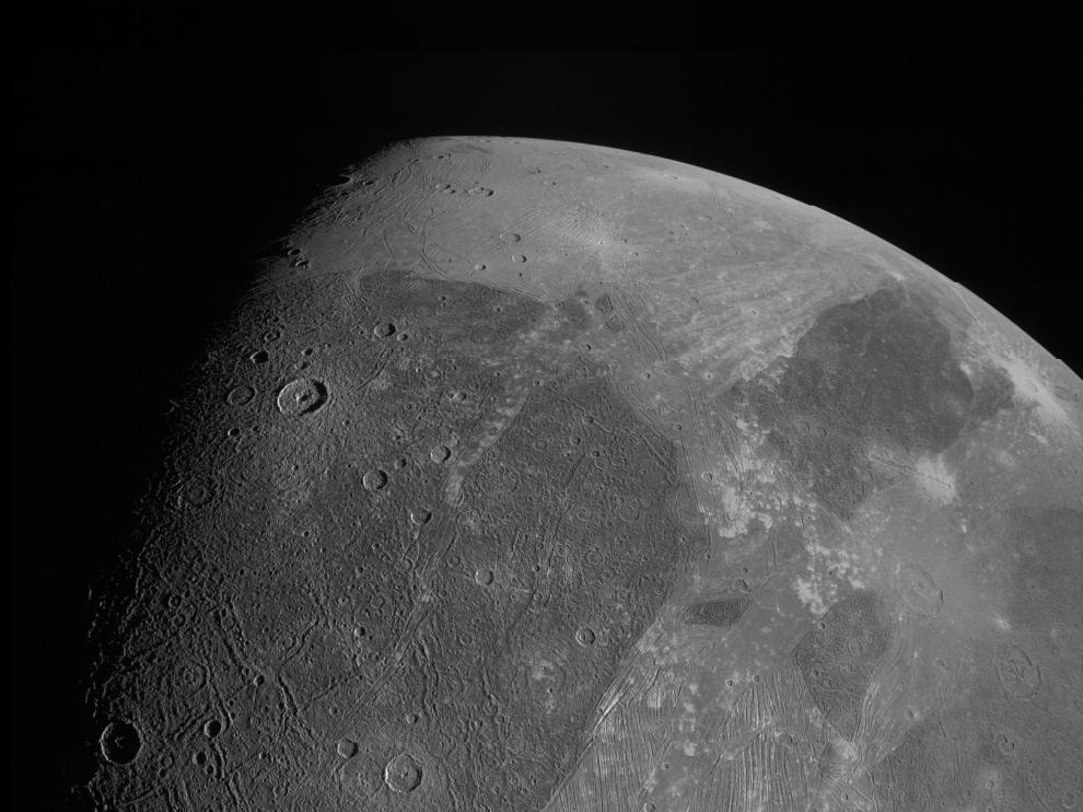 Imagen de Ganímedes publicada por la NASA