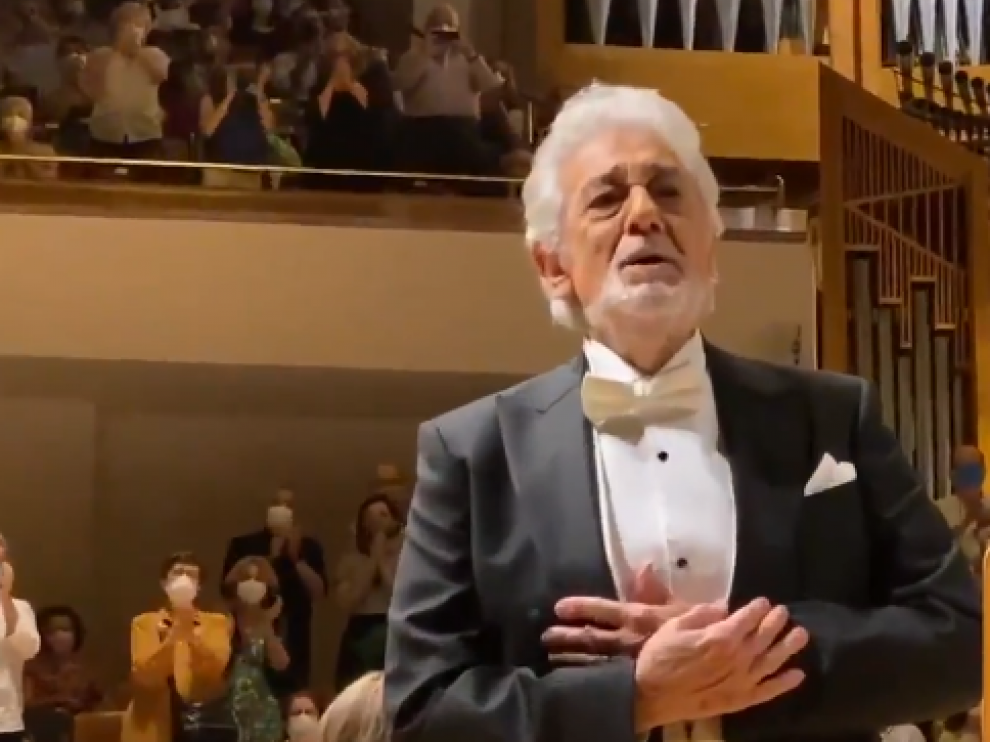 Plácido Domingo, emocionado en el Auditorio Nacional