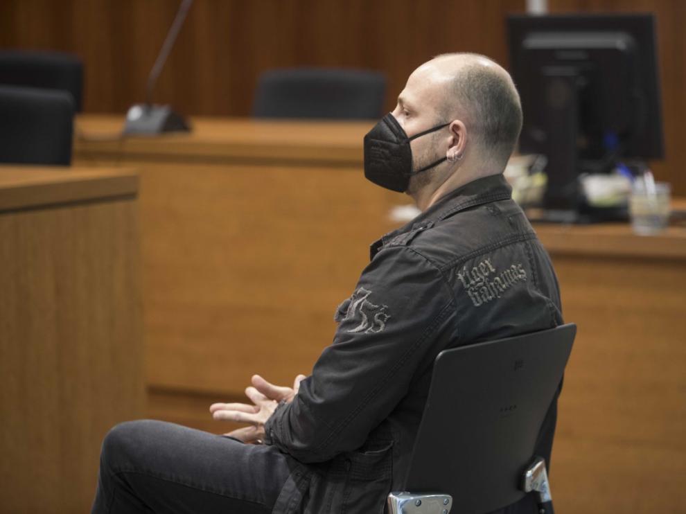 El acusado en el juicio celebrado en la Audiencia de Zaragoza.