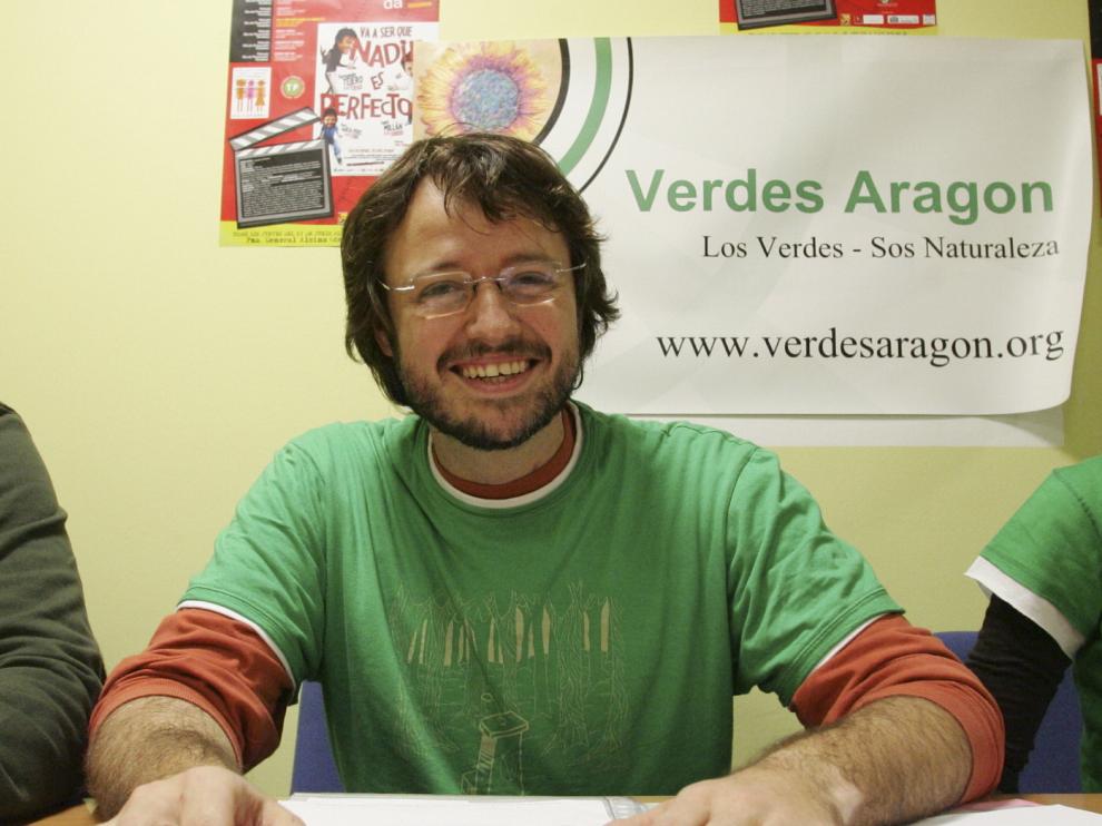 El coordinador de Verdes Equo en Aragón, Lorenzo Mele, en una imagen de archivo