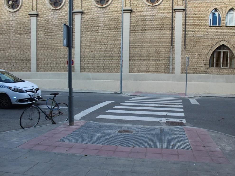 Paso de peatones donde se produjo el atropello.