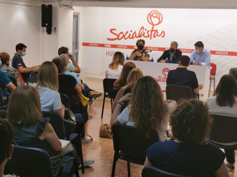 Reunión de la Comisión Ejecutiva Provincial del PSOE en Huesca.