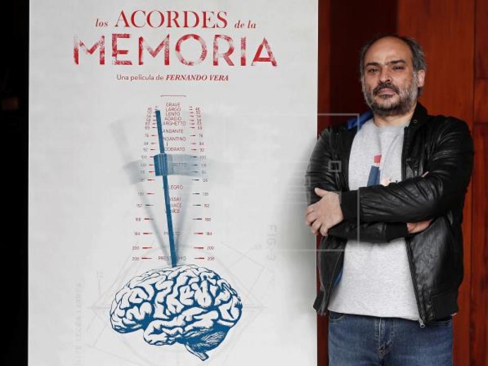 El cineasta Fernando Vera, en la presentación de su documental ‘Los acordes de la memoria’