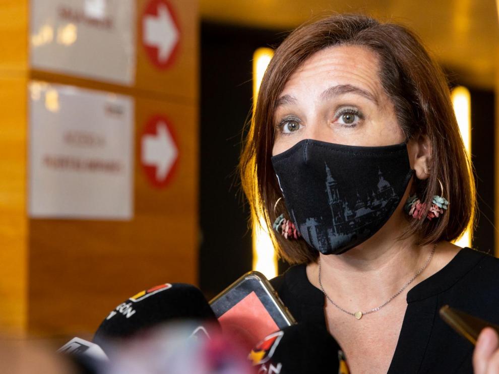 Sara Fernández, este martes en Zaragoza.