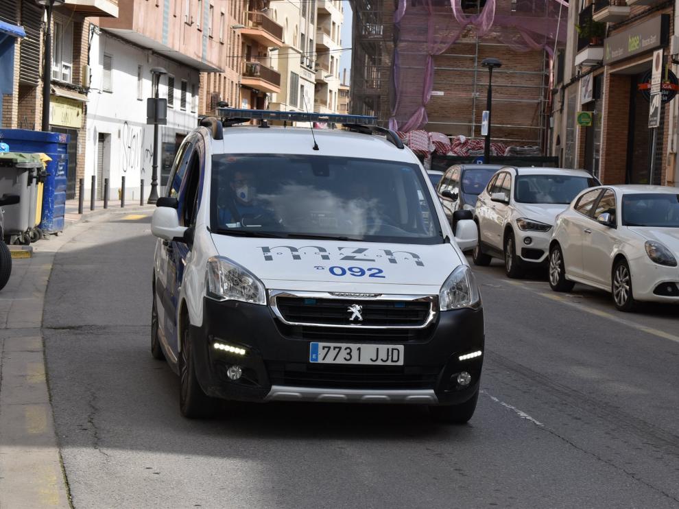 Una patrulla de la Policía Local de Monzón.