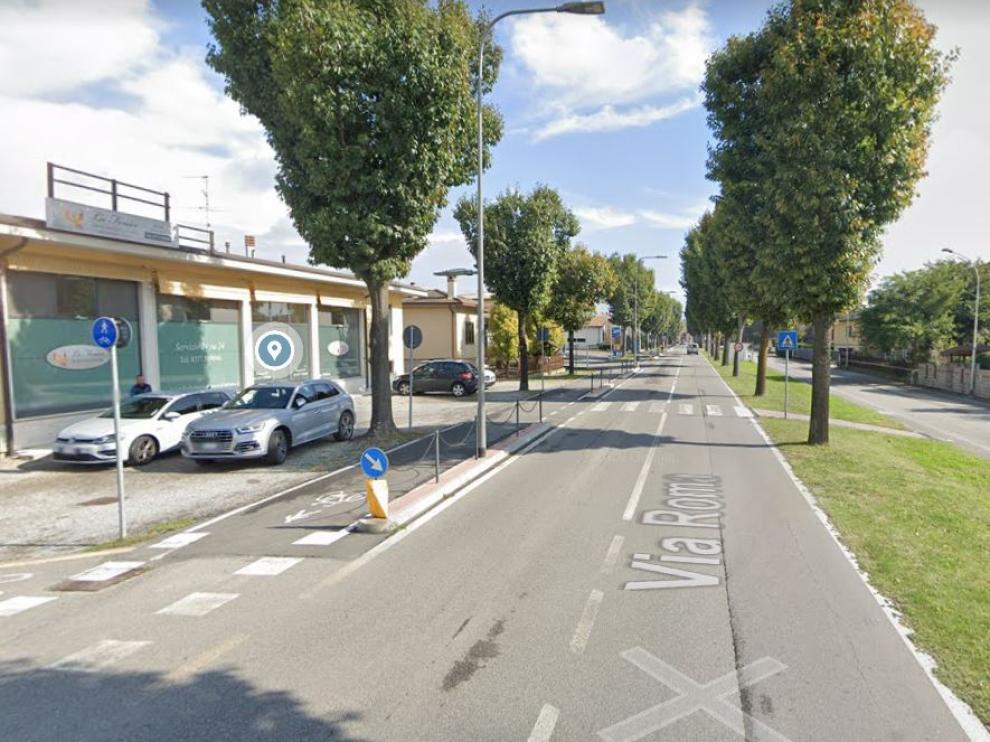 Una de las calles de Maleo, en Italia.