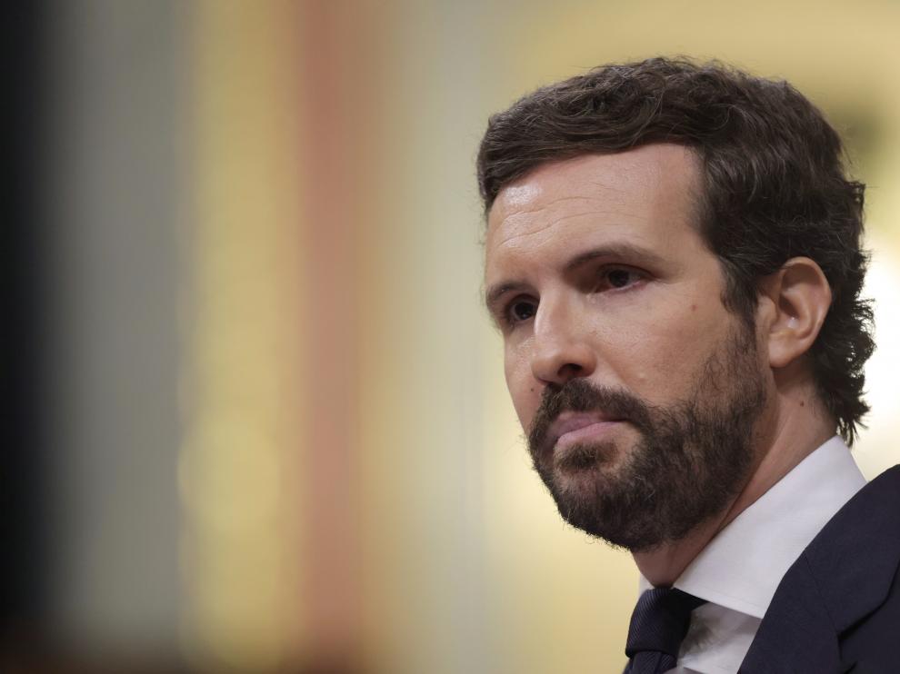 El presidente del PP, Pablo Casado