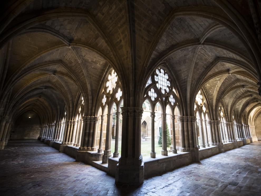 El claustro del Monasterio de Veruela, ubicado a los pies del Moncayo.