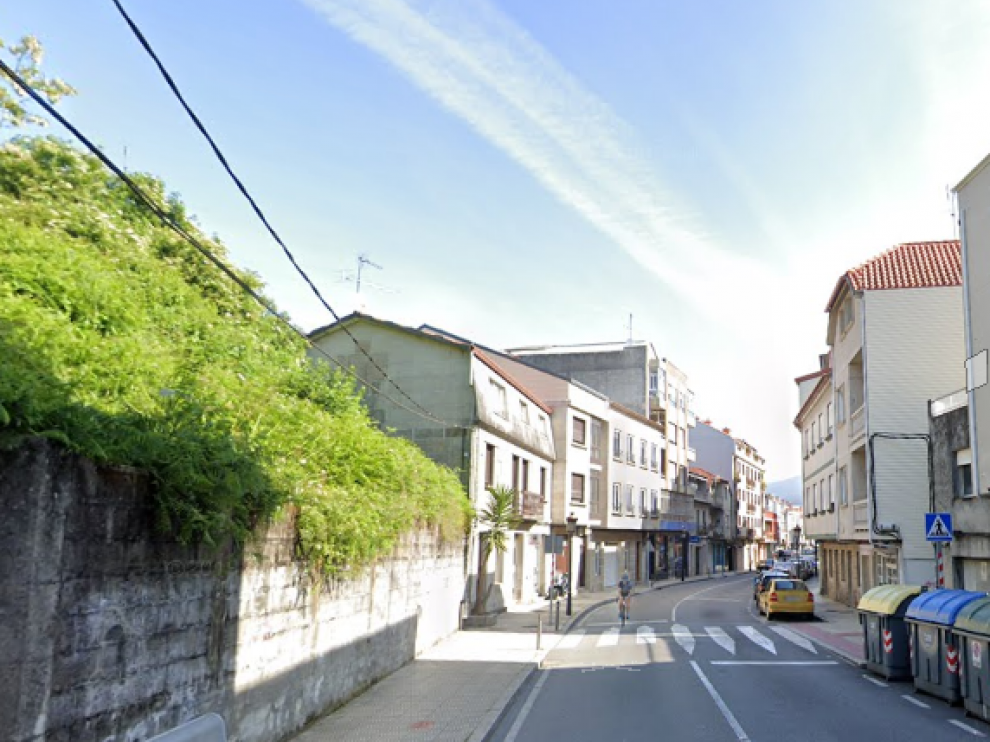 Una calle de Moaña, en Pontevedra.