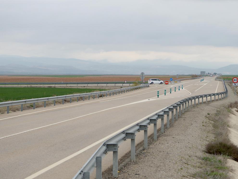 Tramo de la carretera A-1512 en el que se ha registrado el accidente.