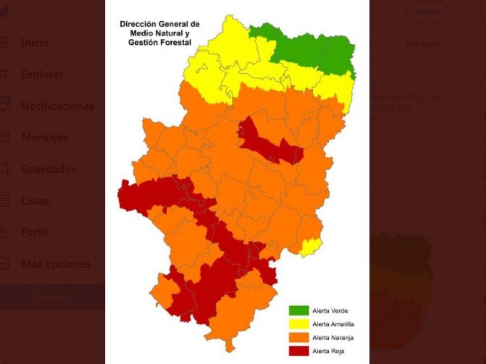 Alerta Roja De Peligro De Incendios En Zaragoza Huesca Y Teruel 0999