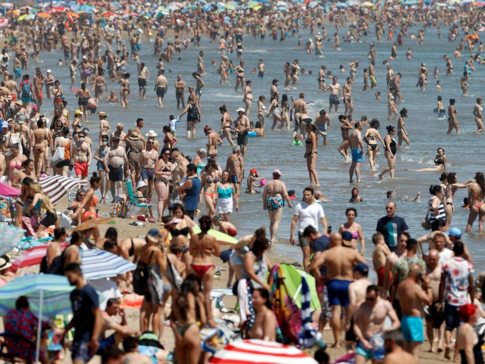 Playa de la Malvarrosa en Valencia