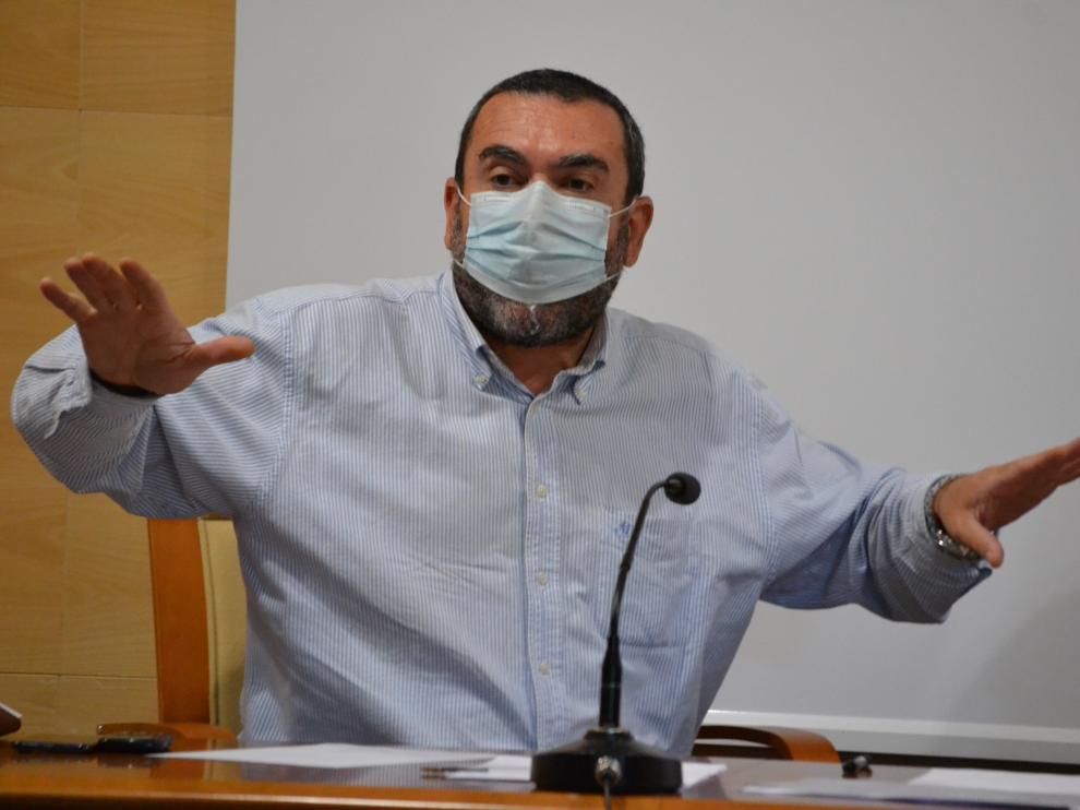 Ansón durante el pleno comarcal celebrado este viernes