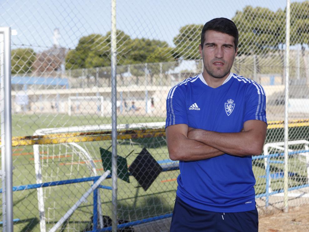 Alberto Zapater, este viernes en la Ciudad Deportiva del Real Zaragoza.