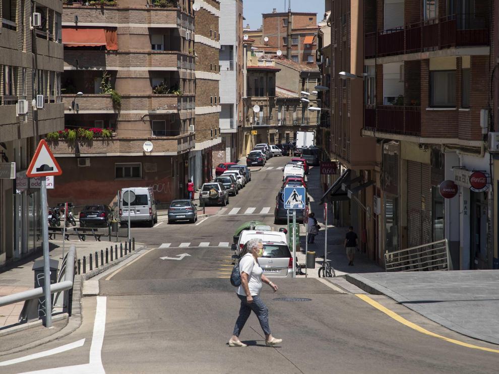 La calle de Sixto Celorrio, en el barrio del Arrabal.