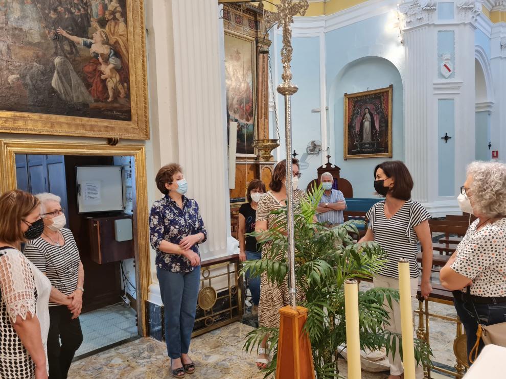 La iglesia de la Virgen de La Oliva de Ejea vuelve a estar abierta tras tres meses en obras