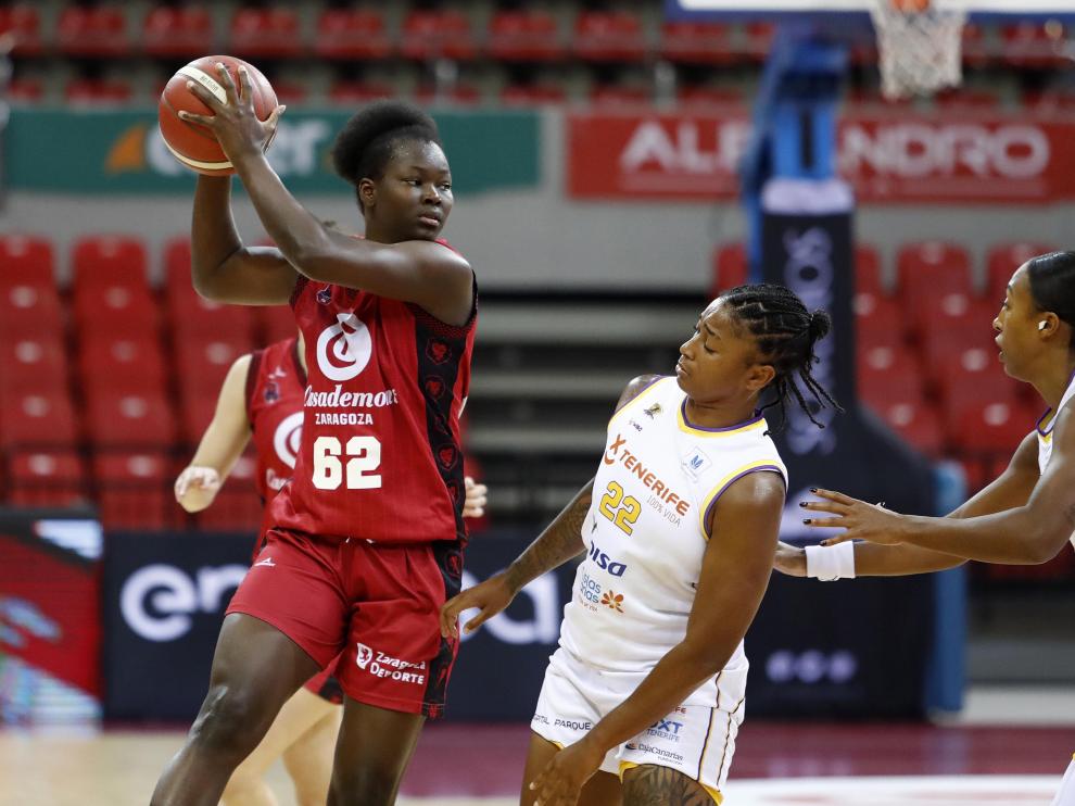 Aminata Sangare, durante un partido del pasado curso.