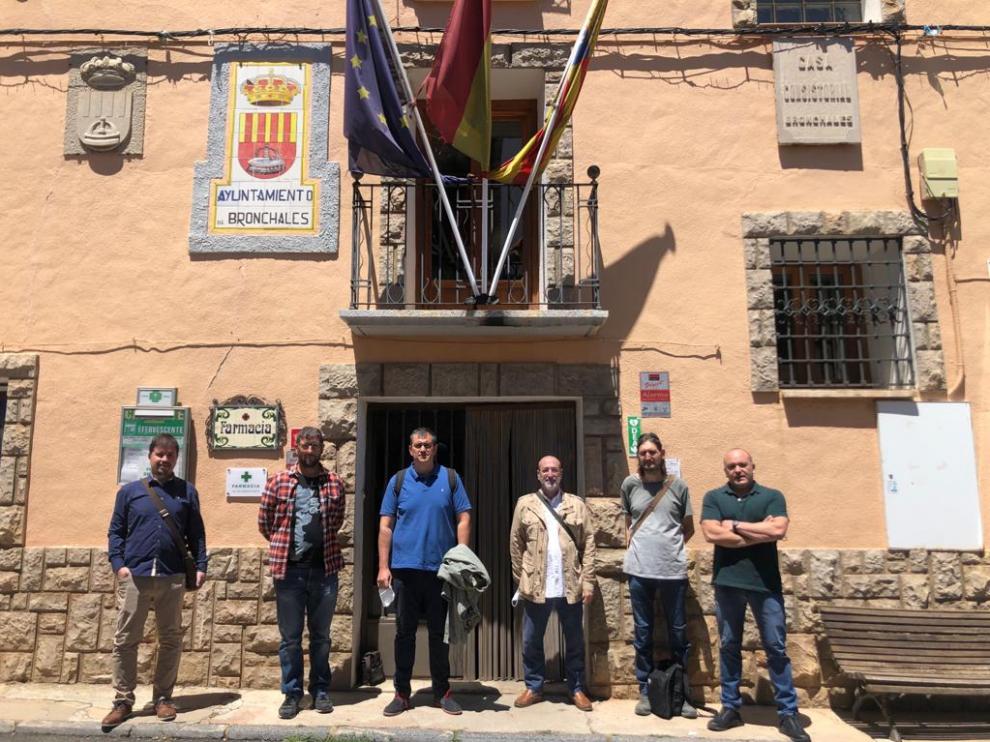 Palacín, junto al alcalde Jordi Lorenzo y demás dirigentes institucionales.