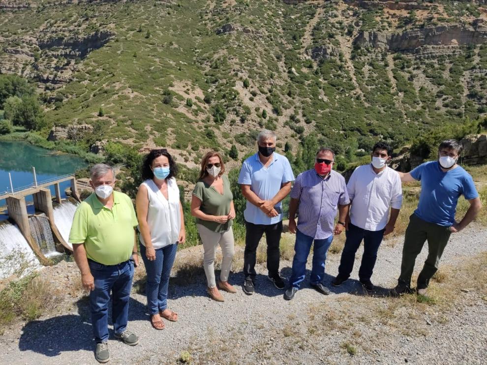 Visita del Psoe Teruel a la presa.