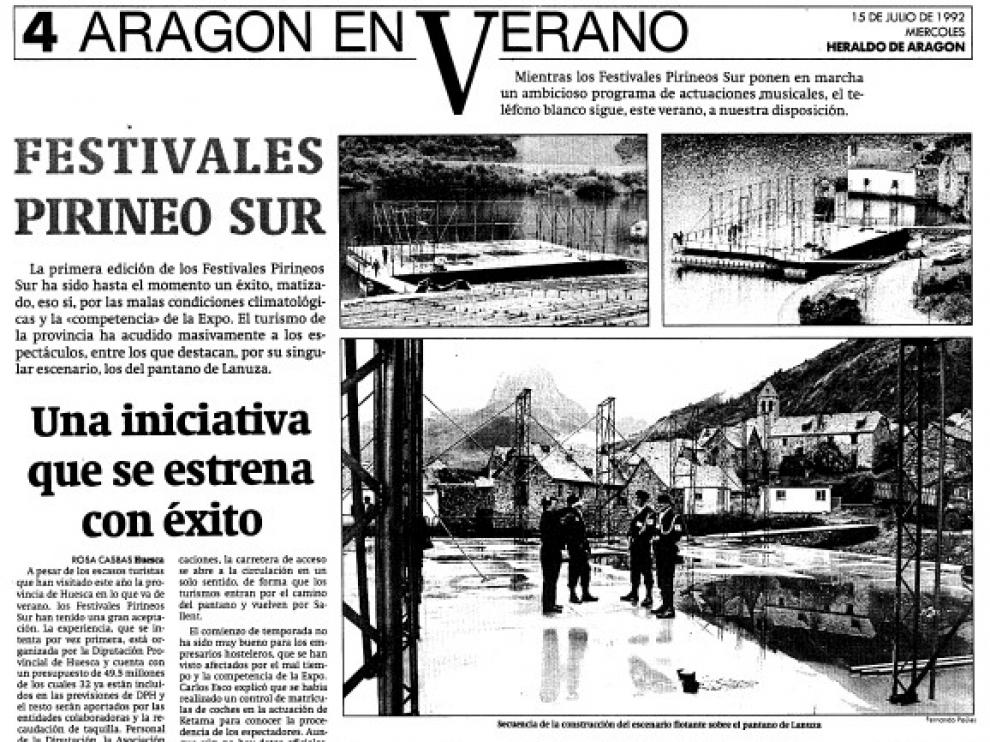 Información de HERALDO sobre el montaje del escenario flotante de Lanuza.