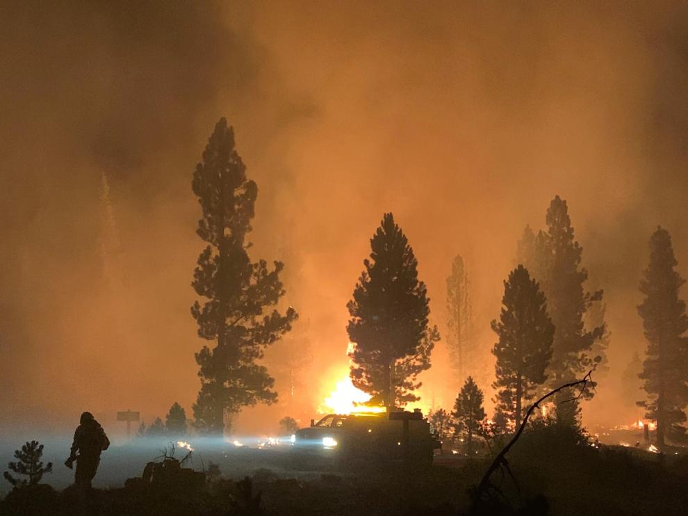 Bootleg Fire in southern Oregon, USA