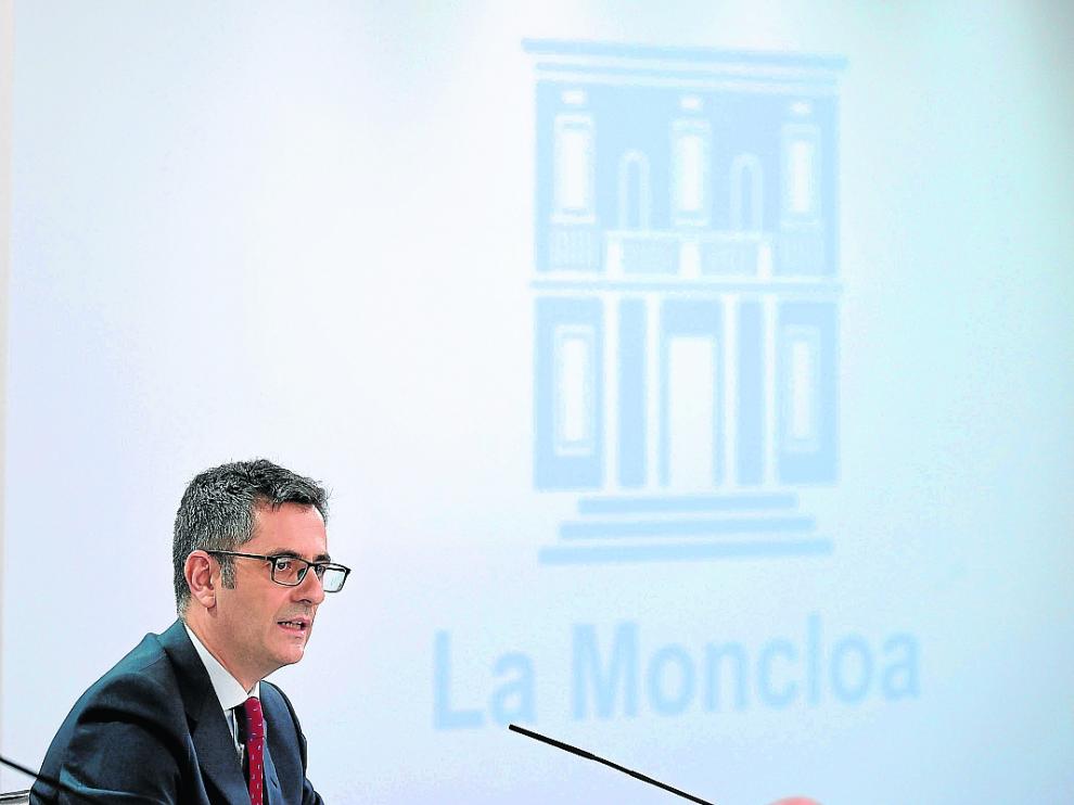El ministro Bolaños presentó ayer el proyecto de Ley de Memoria Democrática