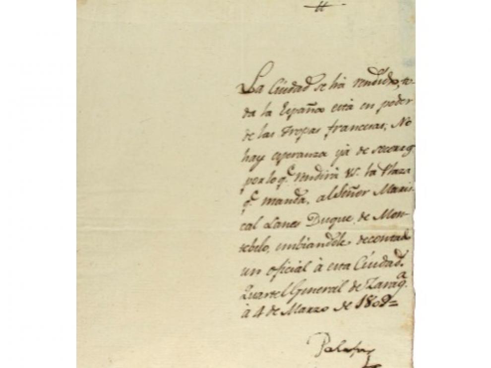 Detalle del documento subastado la semana pasada.