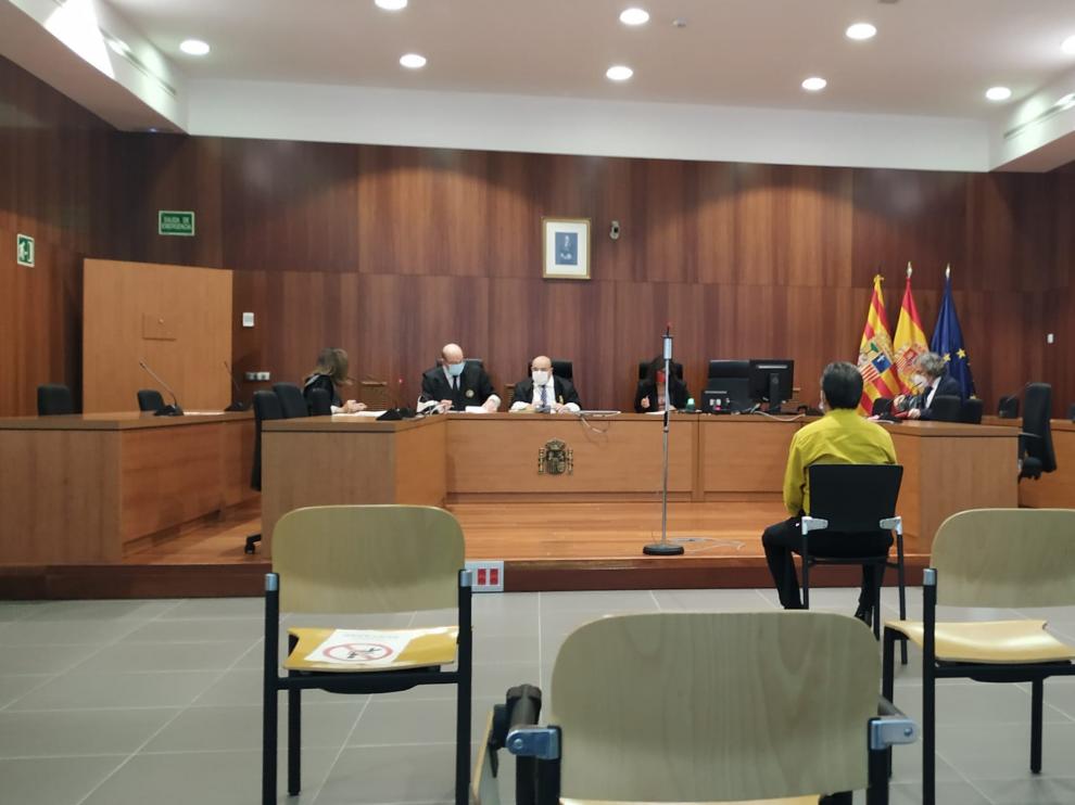 El acusado, durante el juicio celebrado este jueves en la Audiencia de Zaragoza.