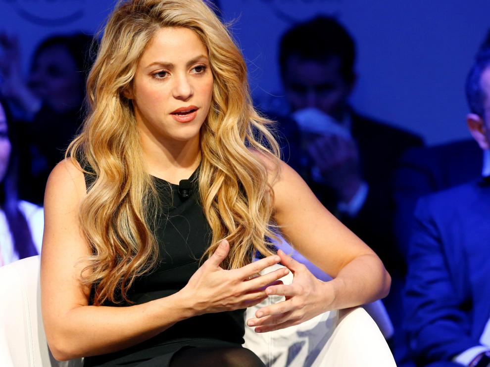 FILE PHOTO: Singer and UNICEF Ambassador Shakira attends the annual meeting of the WEF in Davos