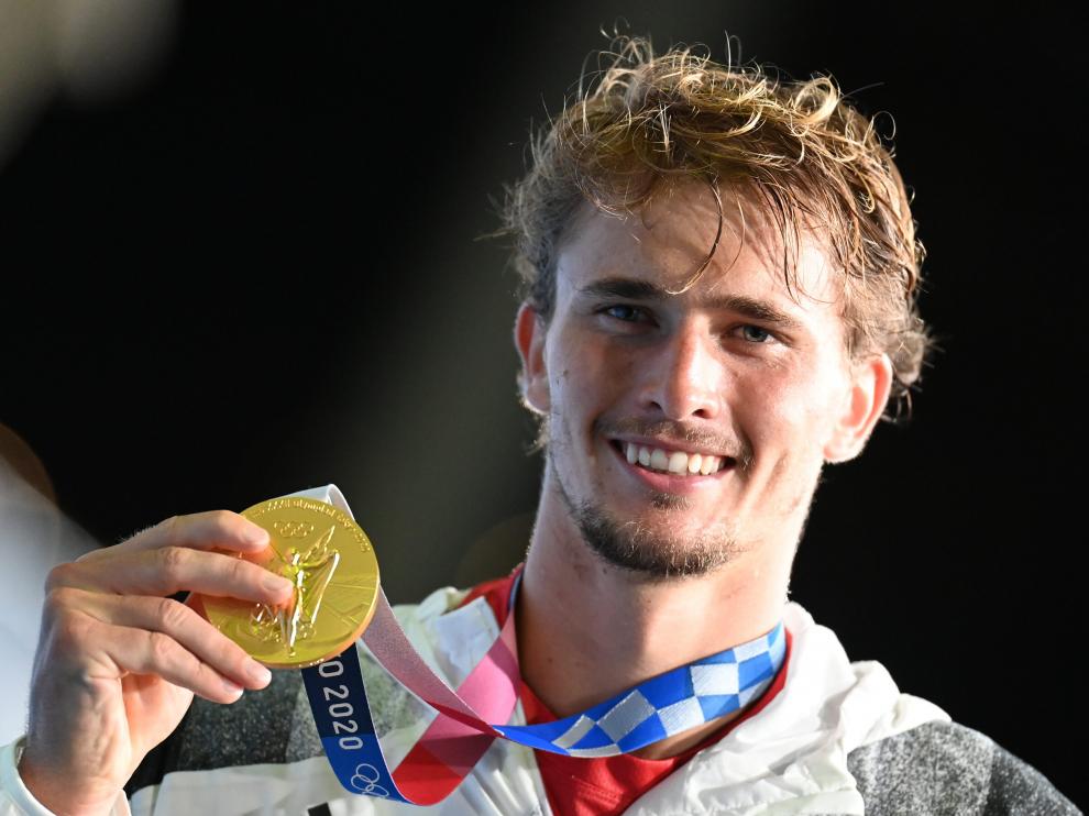 Alexander Zverev, con su medalla de oro
