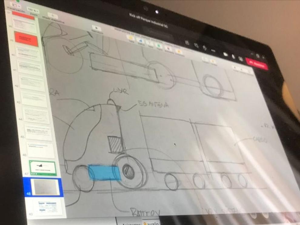 Boceto del vehículo autoguiado que prevé desarrollar la empresa aragonesa Moontech.