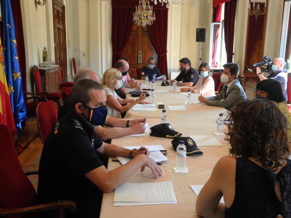 Reunión este lunes por la mañana de la Junta de Seguridad de Huesca.