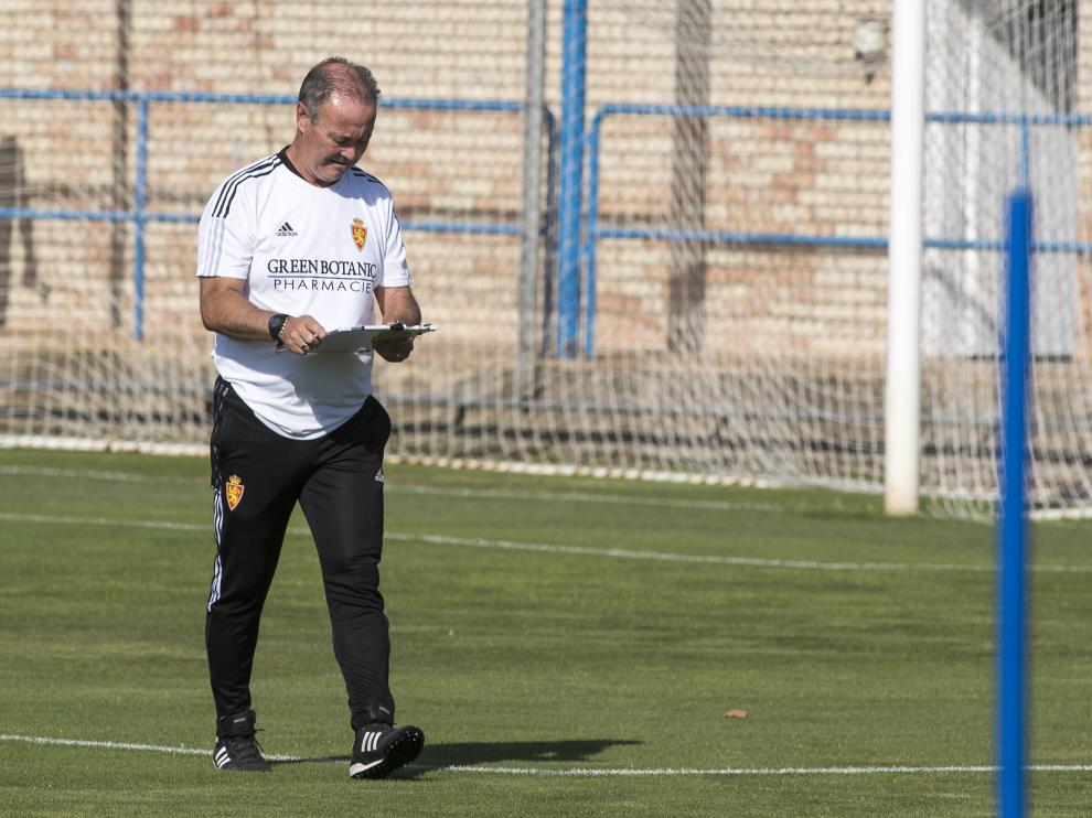 Entrenamiento del Real Zaragoza en la Ciudad Deportiva