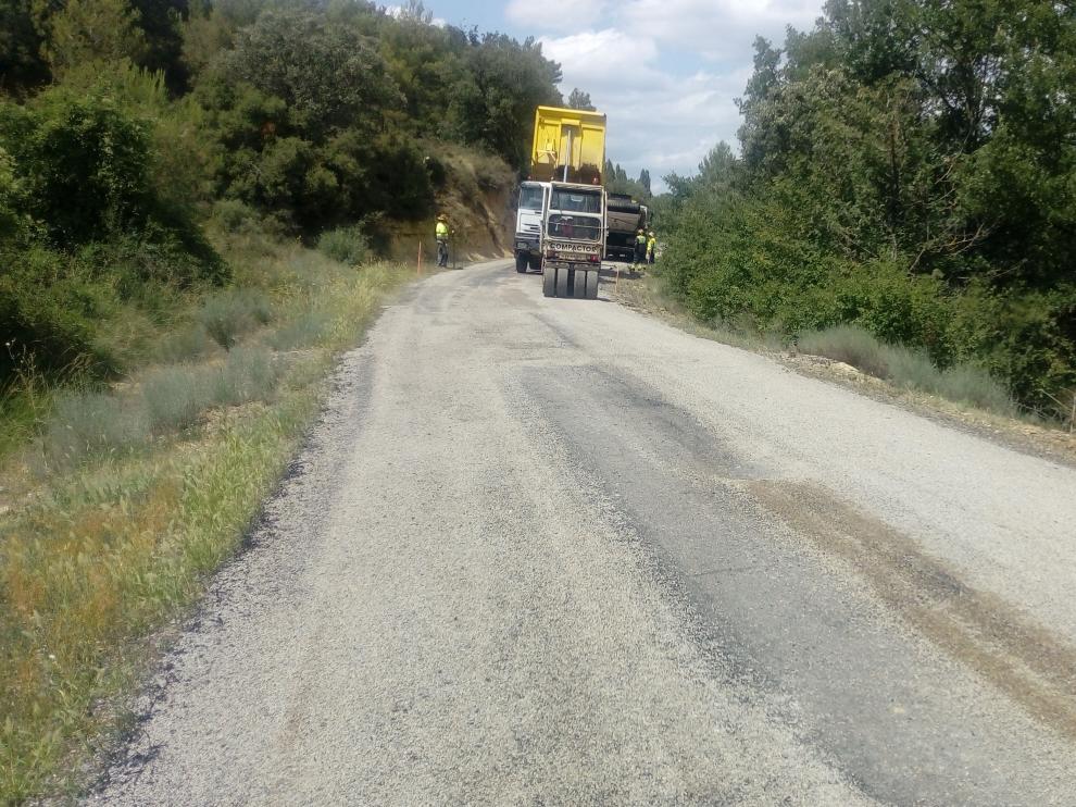 Obras de mejora en el tramo comprendido entre las localidades de Luna, El Frago y Biel.