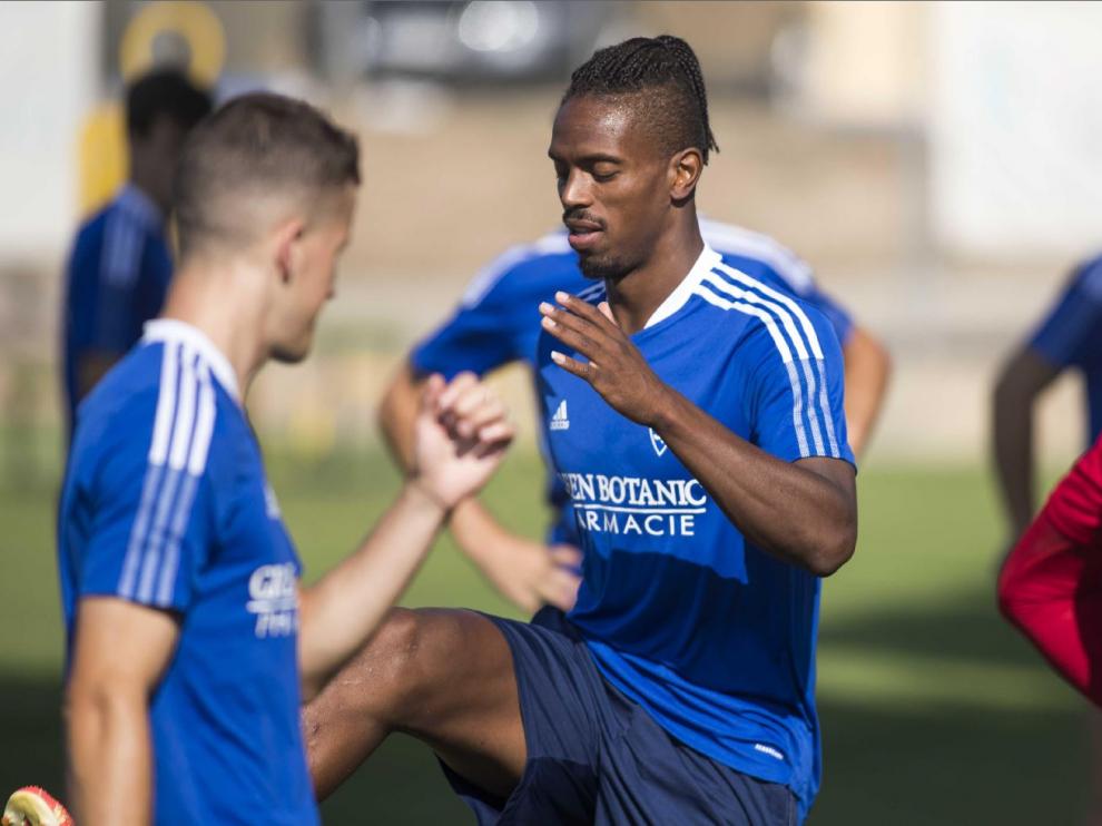 Jair, en pleno esfuerzo en un entrenamiento reciente.