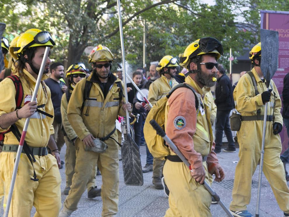 Imagen de archivo de una protesta de trabajadores de Sarga en 2019.