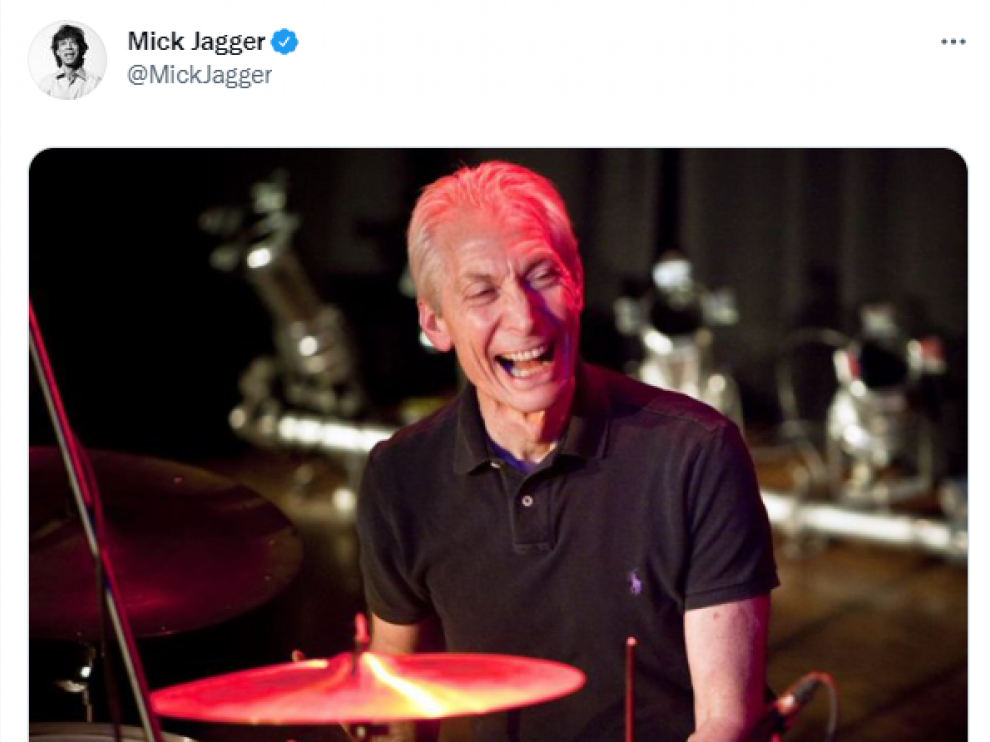 Mick Jagger homenajea a Charlie Watts en sus redes sociales.