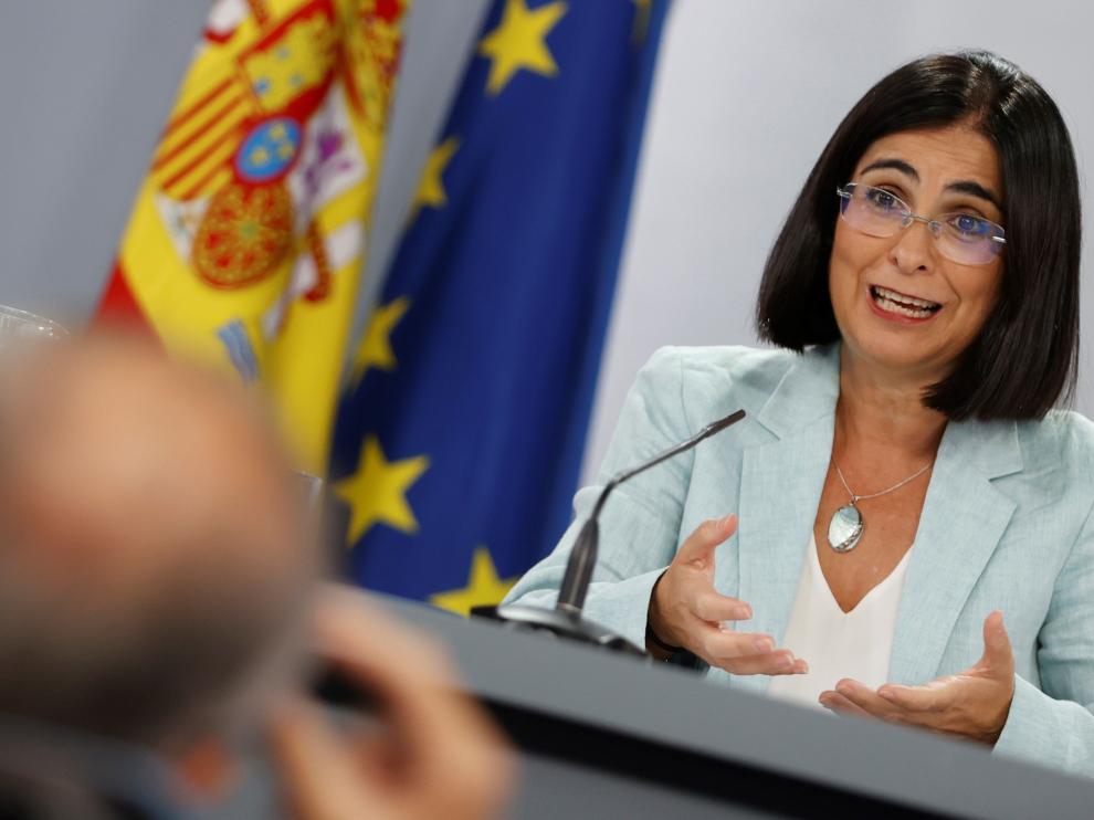 Rueda de prensa de la titular de Sanidad, Carolina Darías