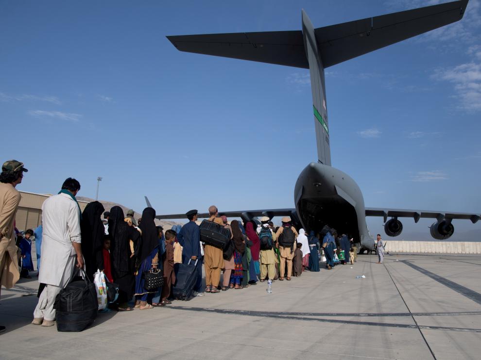 FILE PHOTO: Evacuation from Hamid Karzai International Airport in Kabul