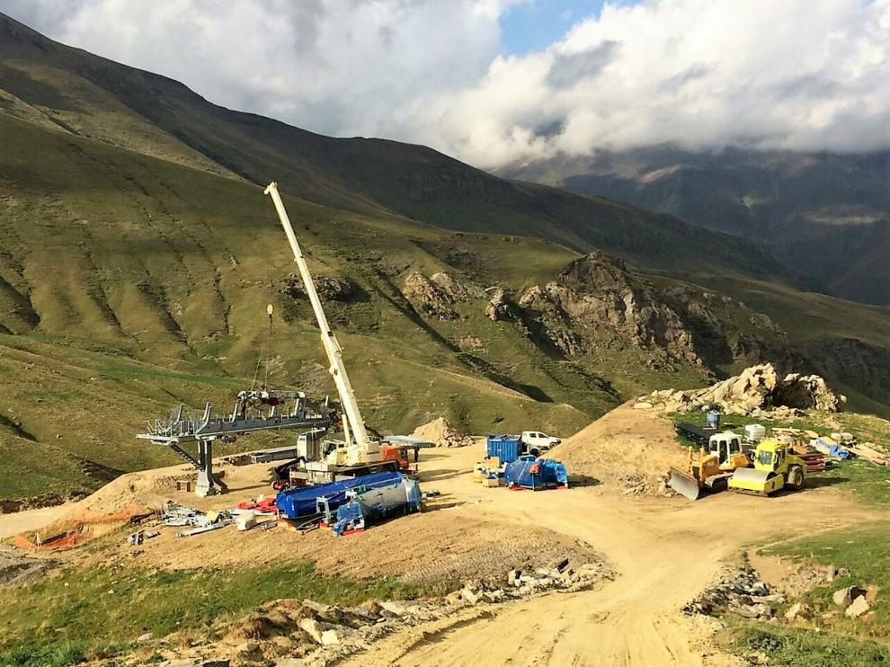 Obras de ampliación de Cerler en la Roca de Troc